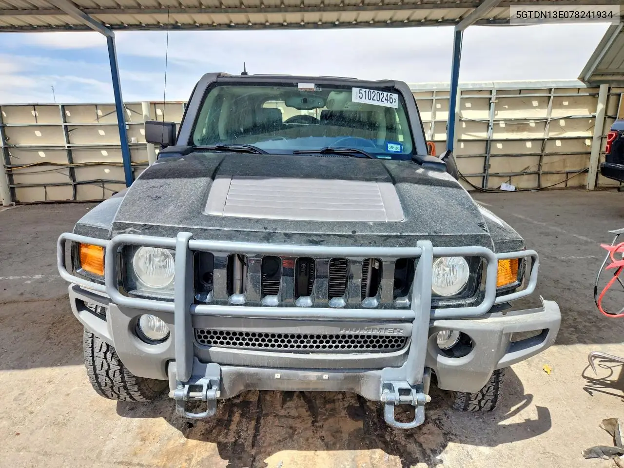 2007 Hummer H3 VIN: 5GTDN13E078241934 Lot: 51020246