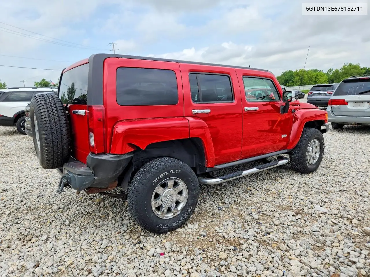 2007 Hummer H3 VIN: 5GTDN13E678152711 Lot: 56456756
