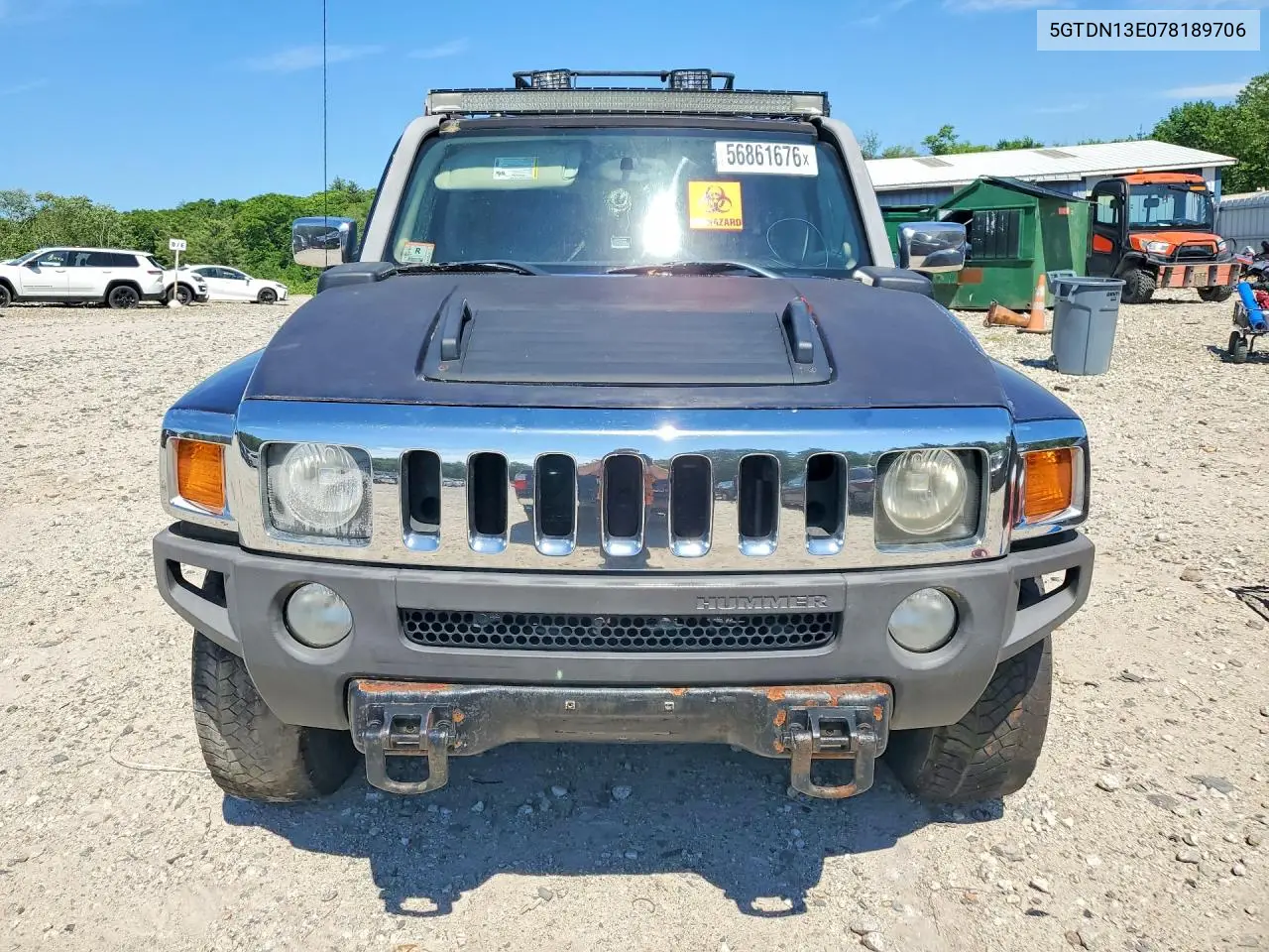 2007 Hummer H3 VIN: 5GTDN13E078189706 Lot: 56861676