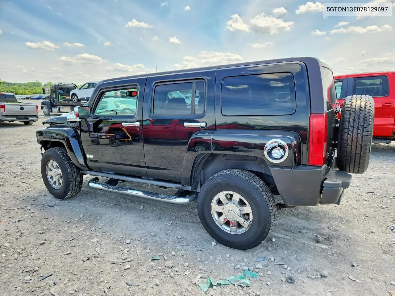 2007 Hummer H3 VIN: 5GTDN13E078129697 Lot: 57706566