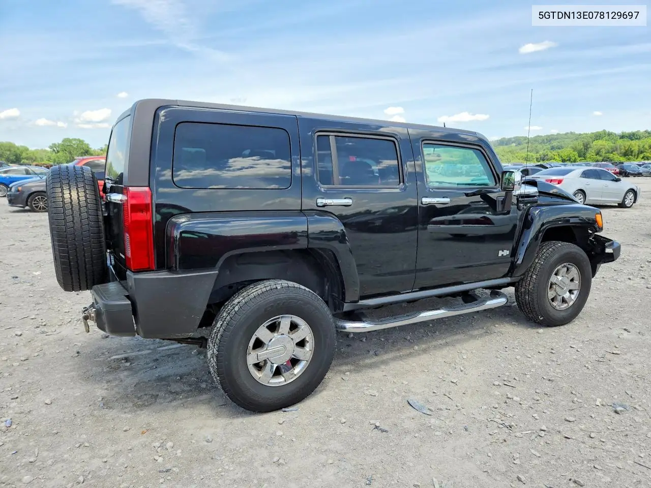 2007 Hummer H3 VIN: 5GTDN13E078129697 Lot: 57706566