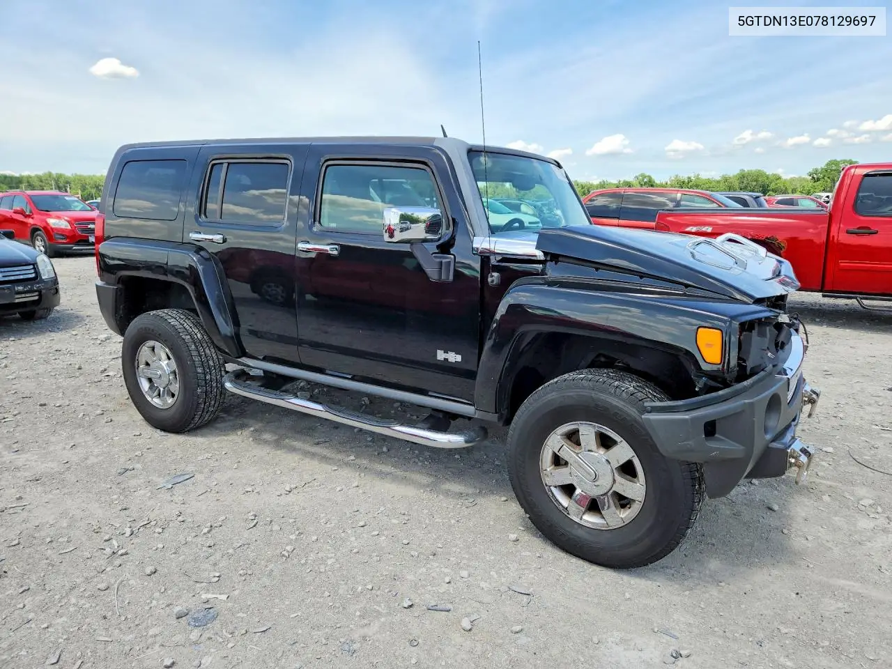 2007 Hummer H3 VIN: 5GTDN13E078129697 Lot: 57706566