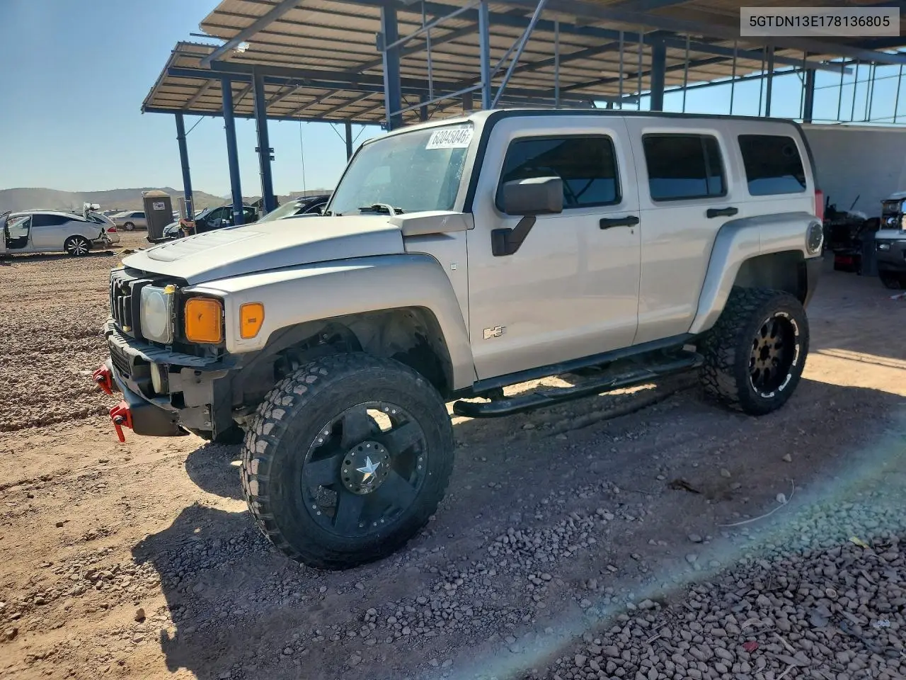 2007 Hummer H3 VIN: 5GTDN13E178136805 Lot: 60045046
