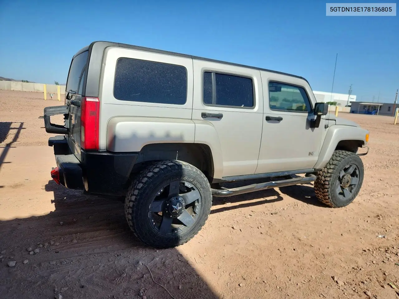 2007 Hummer H3 VIN: 5GTDN13E178136805 Lot: 60045046