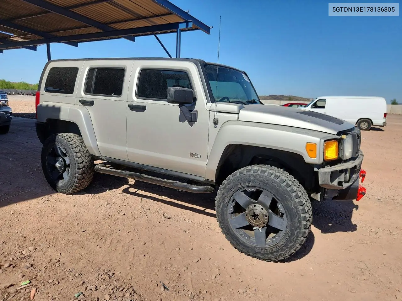 2007 Hummer H3 VIN: 5GTDN13E178136805 Lot: 60045046