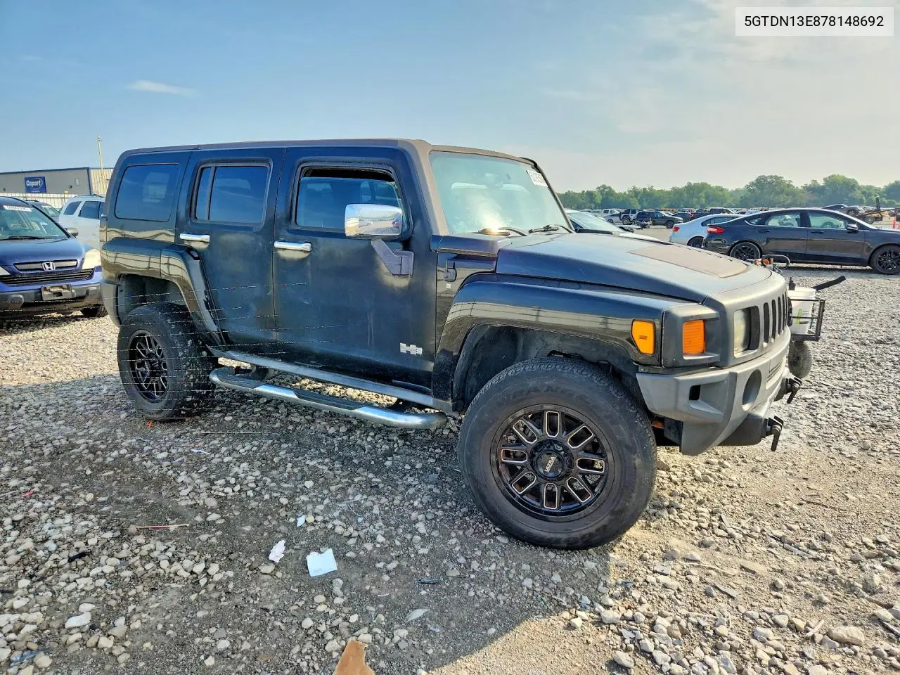2007 Hummer H3 VIN: 5GTDN13E878148692 Lot: 60190506