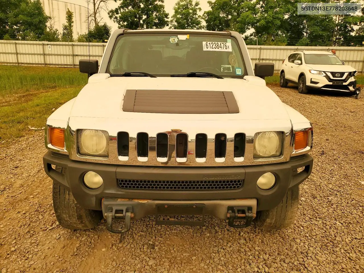 2007 Hummer H3 VIN: 5GTDN13E778203648 Lot: 61238476