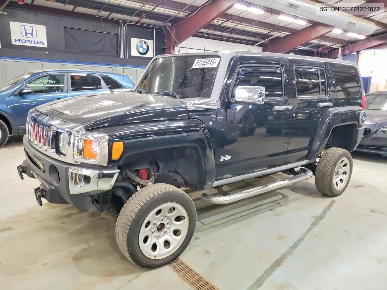 2007 Hummer H3 VIN: 5GTDN13E778224872 Lot: 61555016