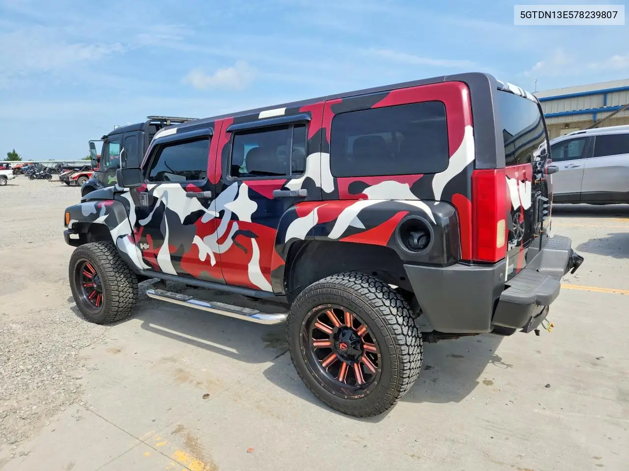 2007 Hummer H3 VIN: 5GTDN13E578239807 Lot: 61907986