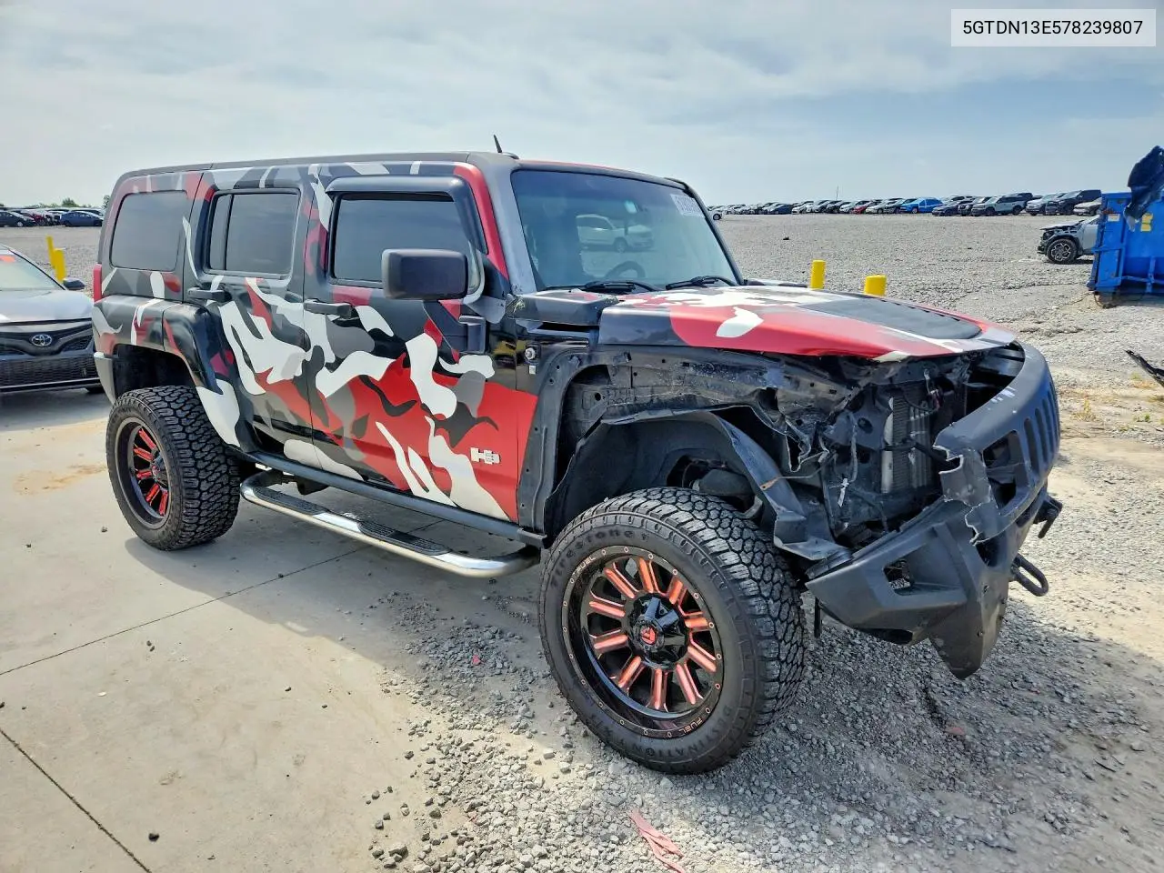 2007 Hummer H3 VIN: 5GTDN13E578239807 Lot: 61907986