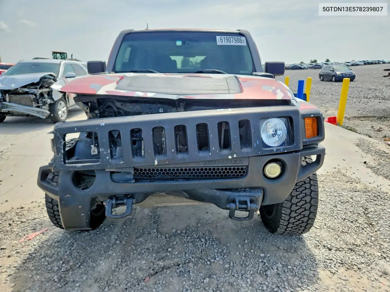 2007 Hummer H3 VIN: 5GTDN13E578239807 Lot: 61907986