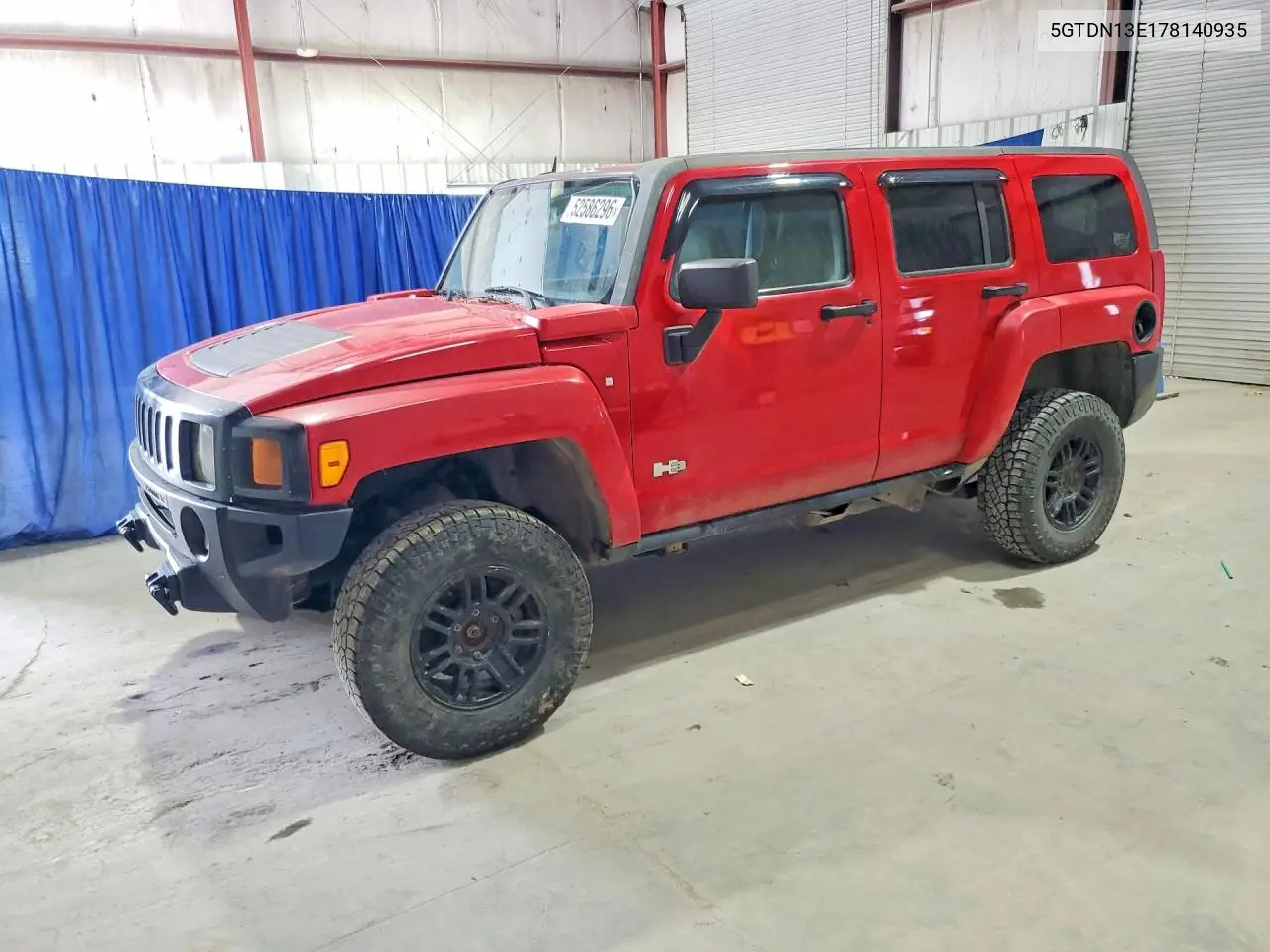 2007 Hummer H3 VIN: 5GTDN13E178140935 Lot: 62080726