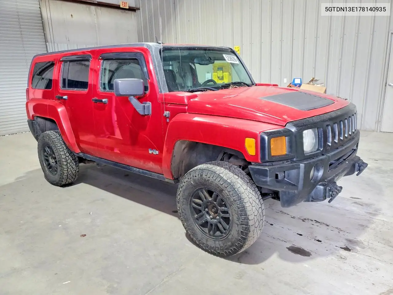 2007 Hummer H3 VIN: 5GTDN13E178140935 Lot: 62080726