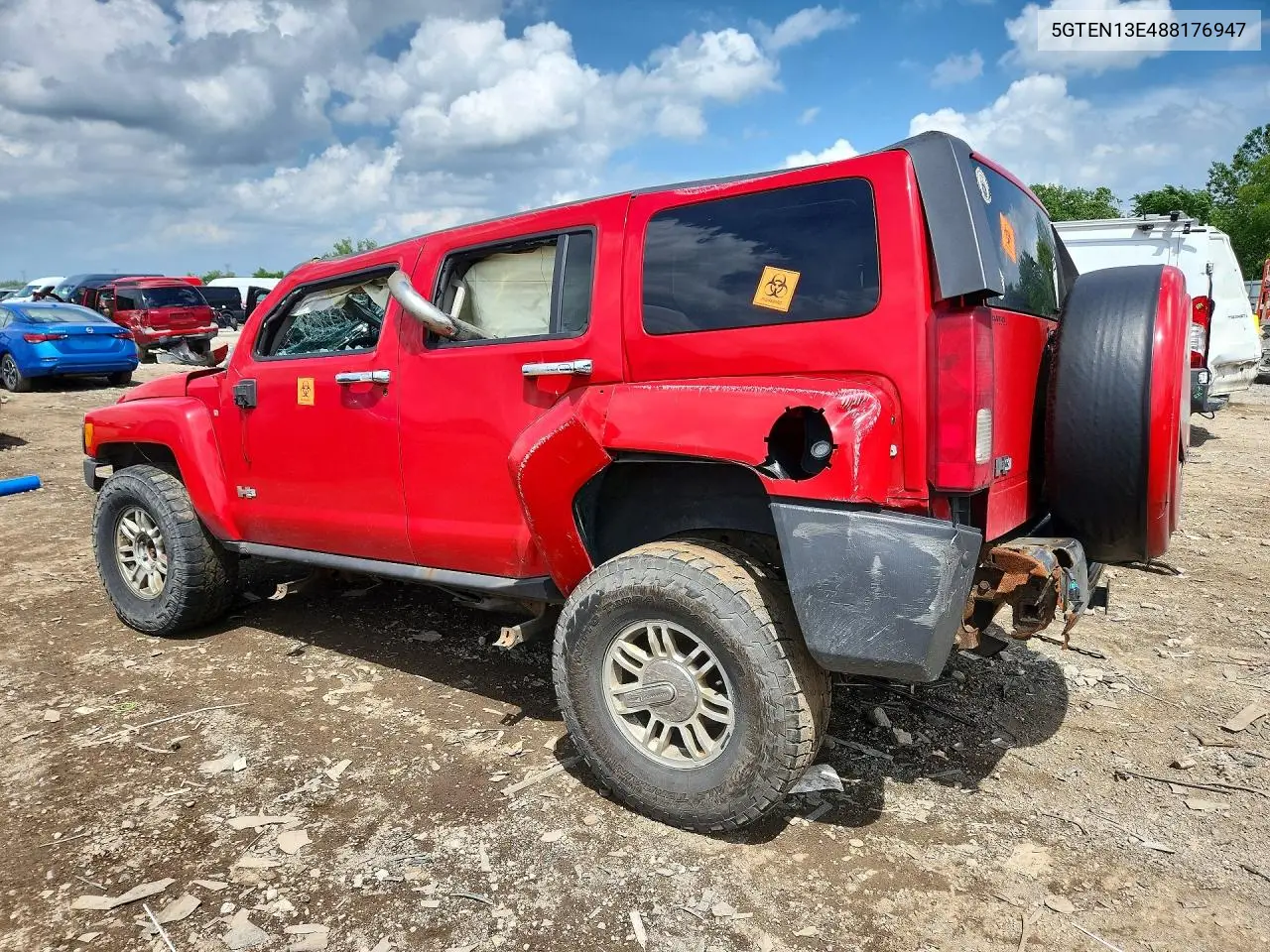 2008 Hummer H3 VIN: 5GTEN13E488176947 Lot: 57020676