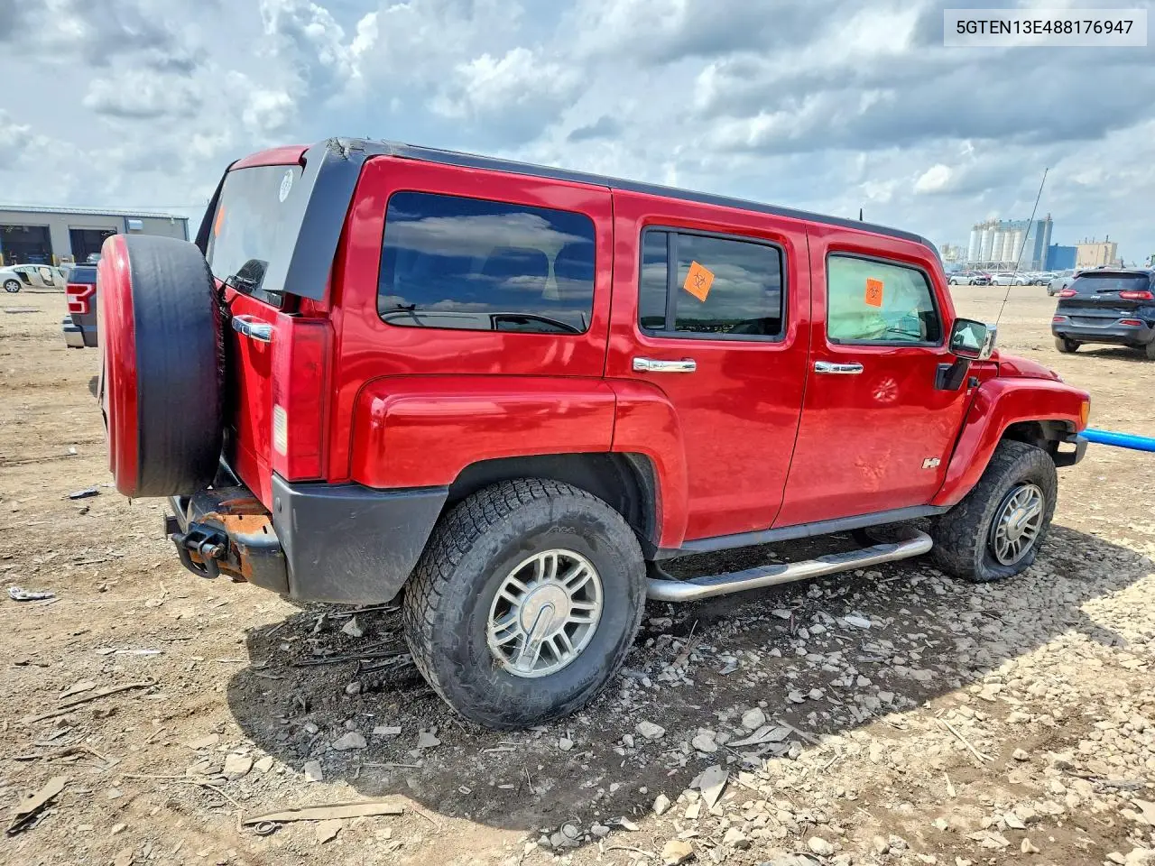 2008 Hummer H3 VIN: 5GTEN13E488176947 Lot: 57020676