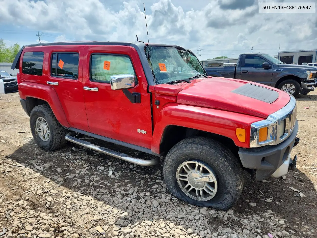 2008 Hummer H3 VIN: 5GTEN13E488176947 Lot: 57020676