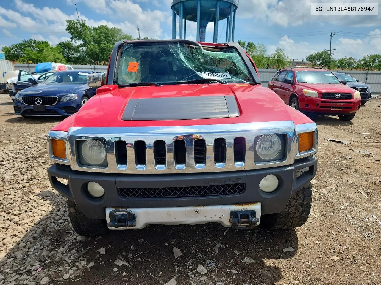 2008 Hummer H3 VIN: 5GTEN13E488176947 Lot: 57020676