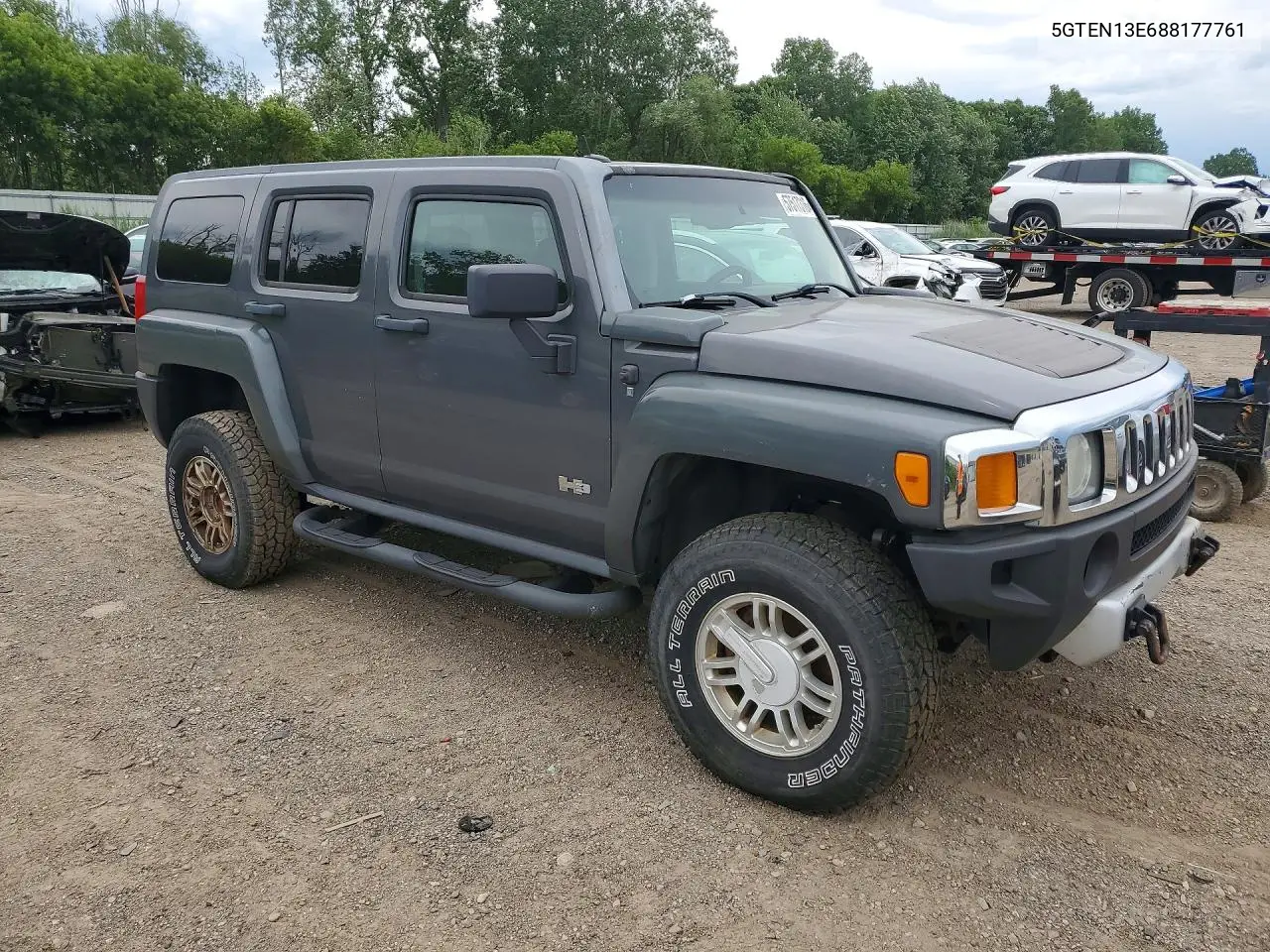 2008 Hummer H3 VIN: 5GTEN13E688177761 Lot: 57517316