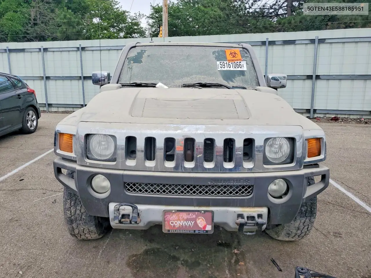 2008 Hummer H3 Luxury VIN: 5GTEN43E588185951 Lot: 59161066