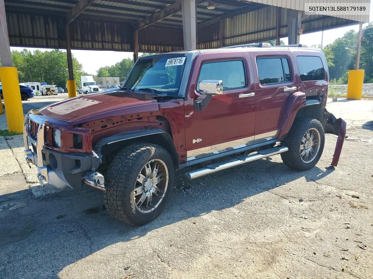 2008 Hummer H3 Alpha VIN: 5GTEN13L588179189 Lot: 59676116