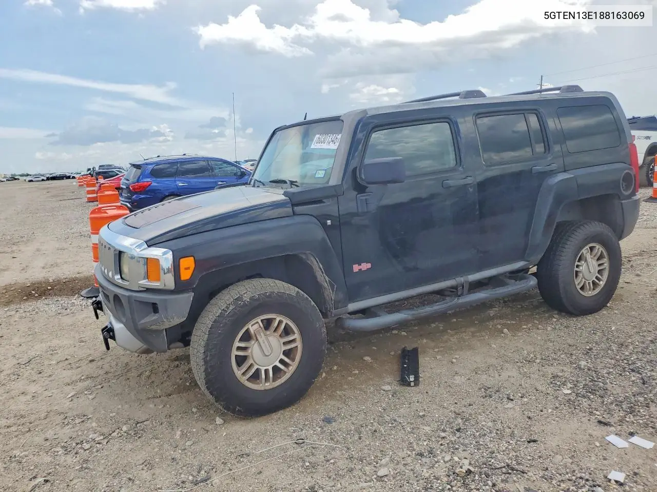 2008 Hummer H3 VIN: 5GTEN13E188163069 Lot: 60301346