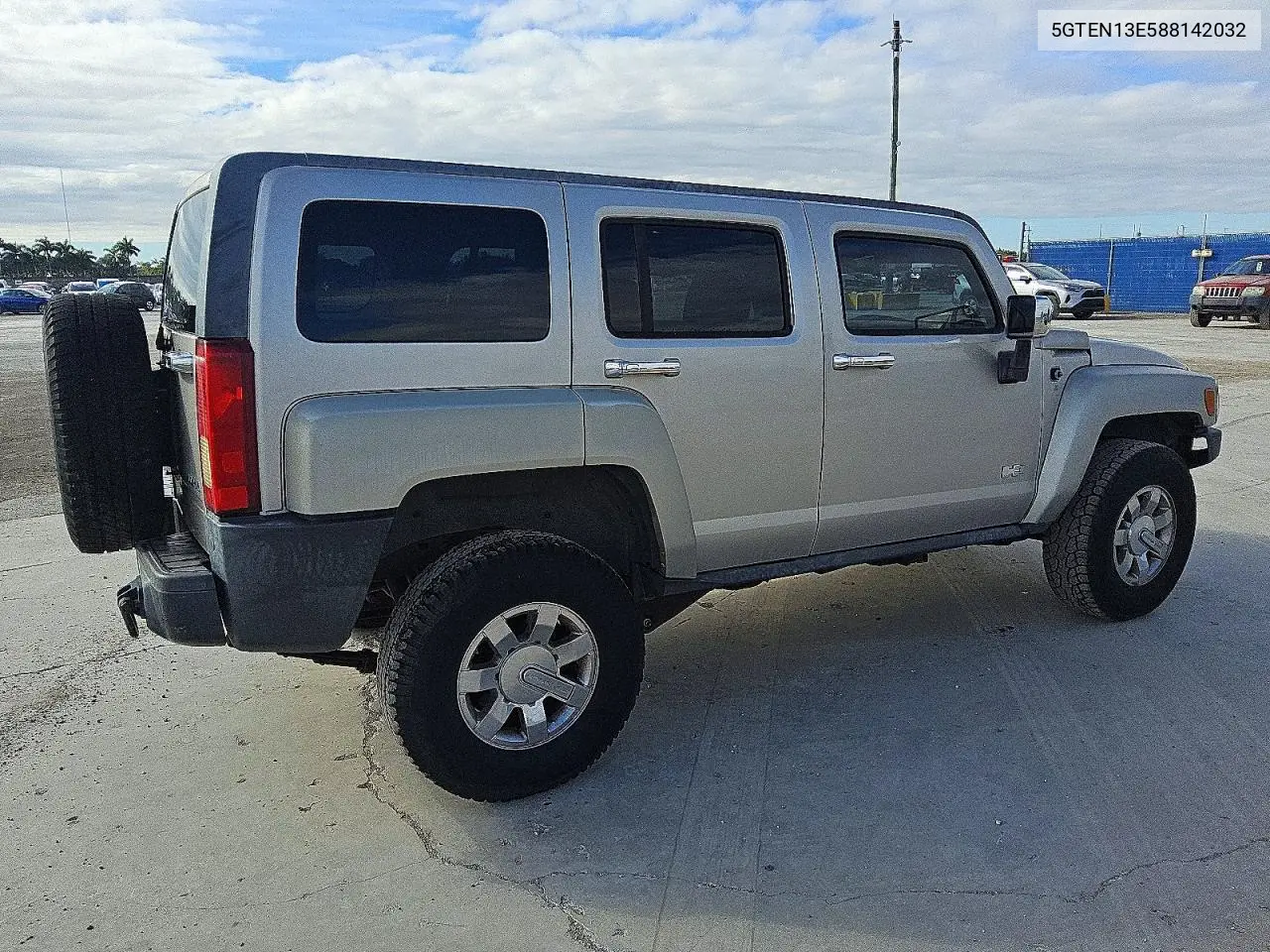 2008 Hummer H3 VIN: 5GTEN13E588142032 Lot: 72814385