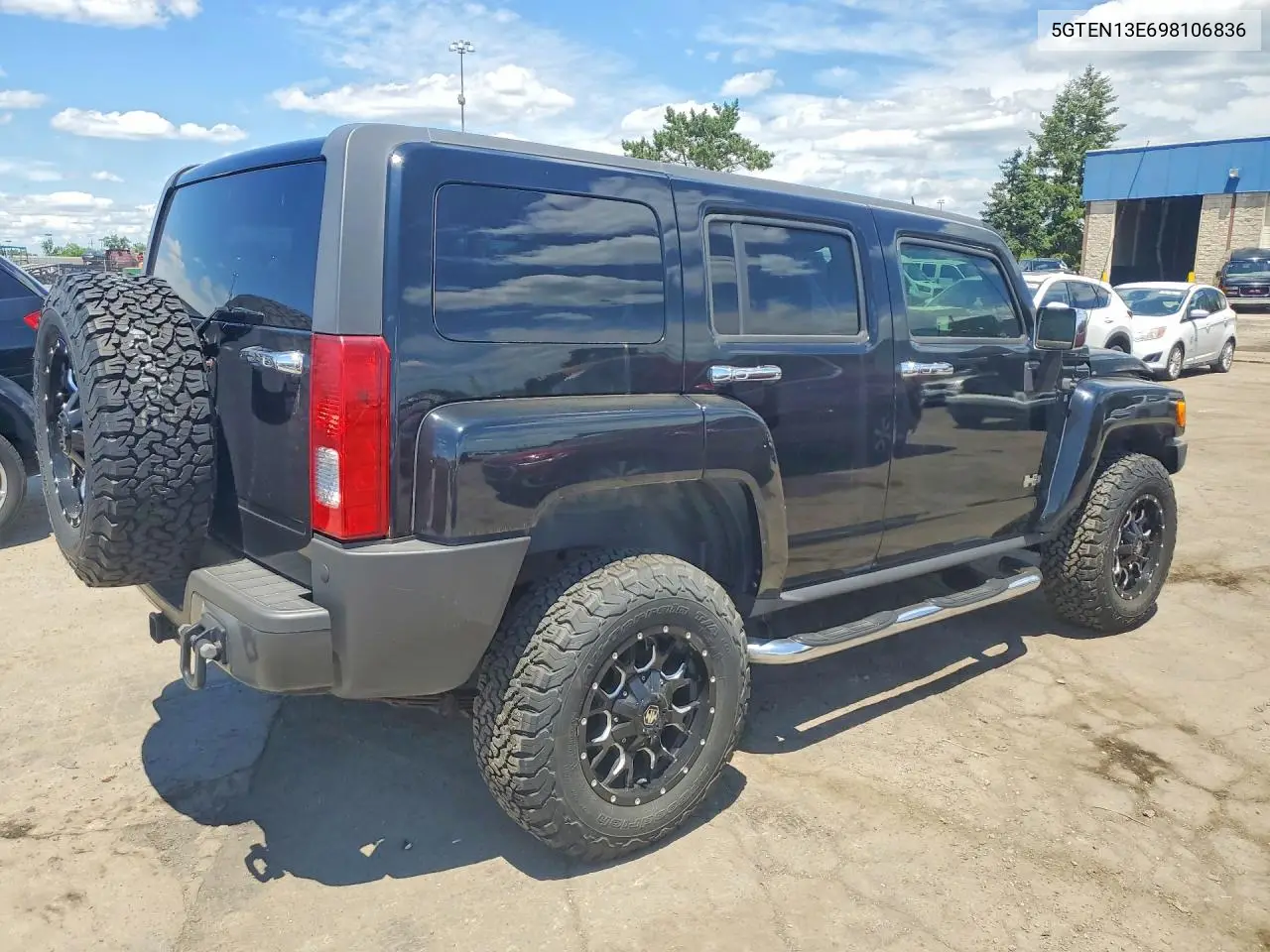 2009 Hummer H3 VIN: 5GTEN13E698106836 Lot: 58574926