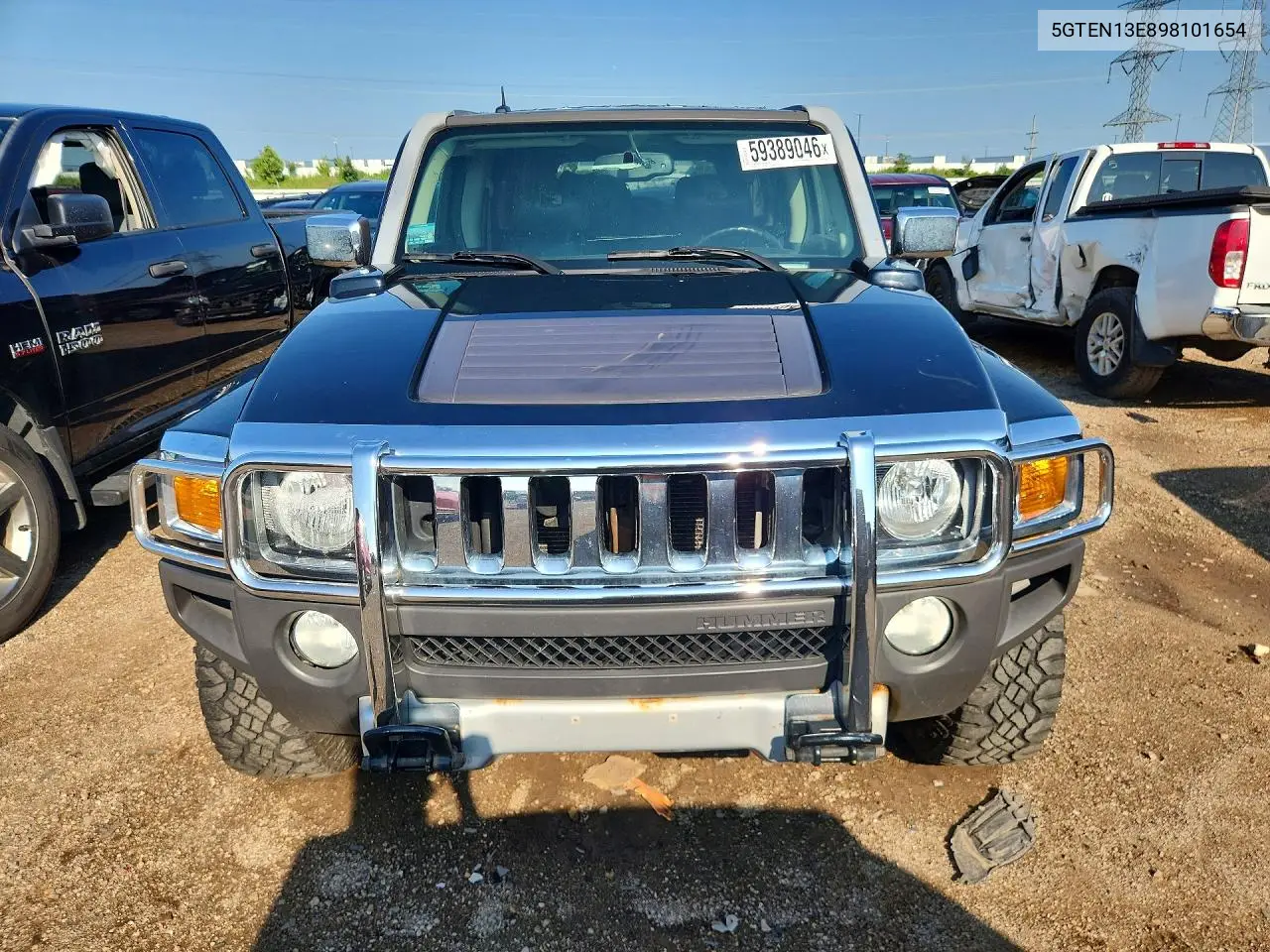 2009 Hummer H3 VIN: 5GTEN13E898101654 Lot: 59389046