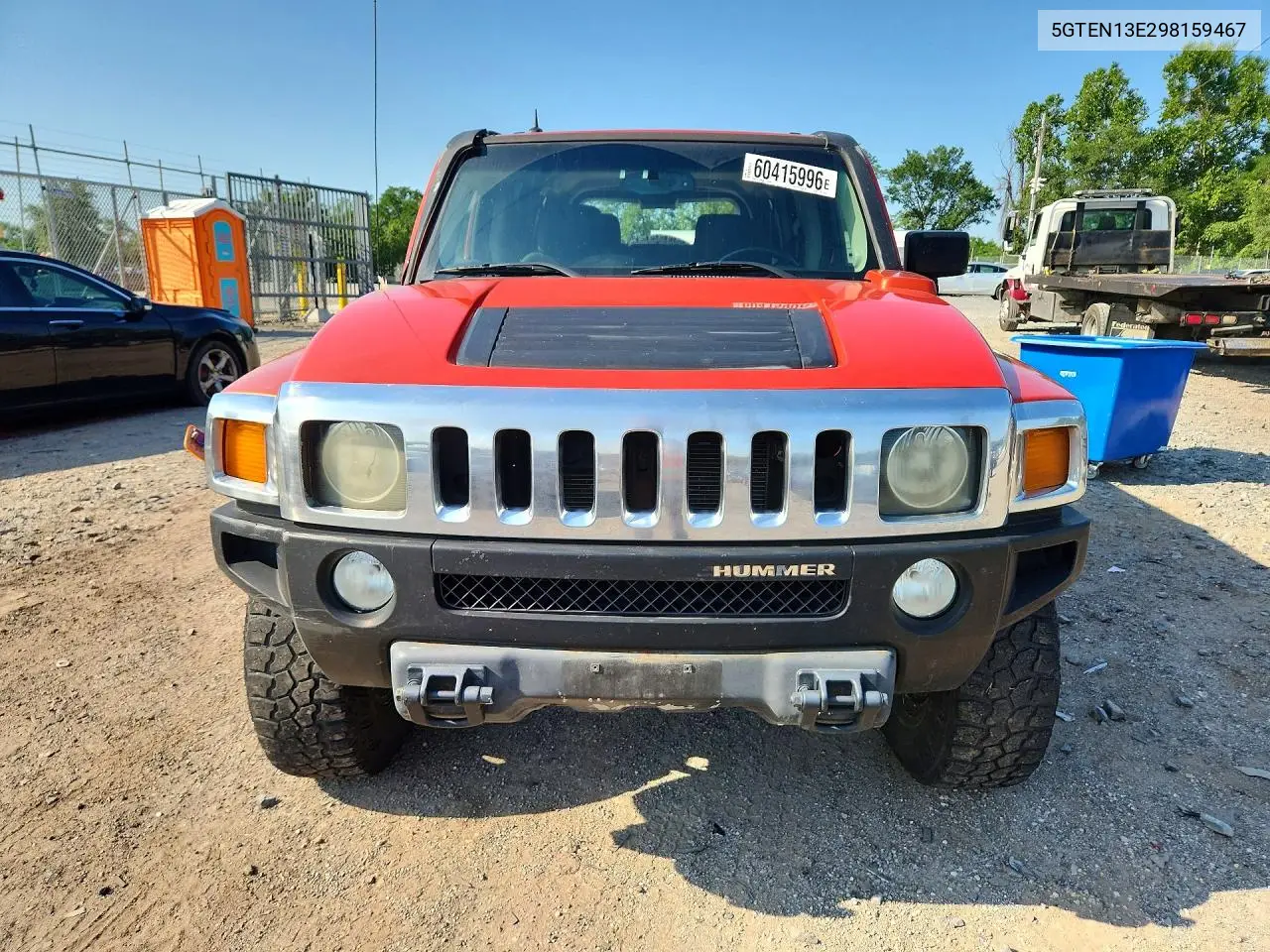 2009 Hummer H3 VIN: 5GTEN13E298159467 Lot: 60415996
