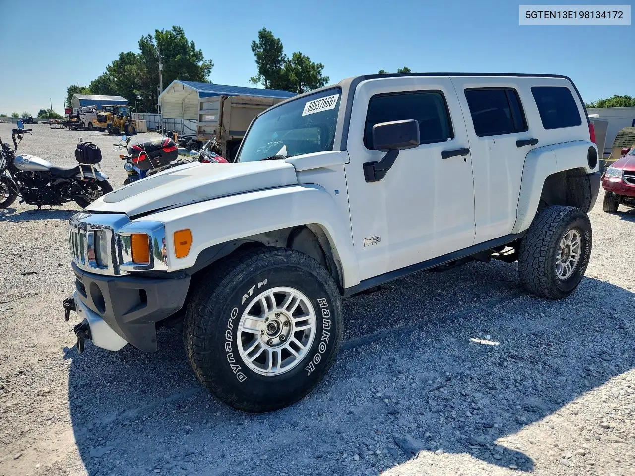 2009 Hummer H3 VIN: 5GTEN13E198134172 Lot: 60937666