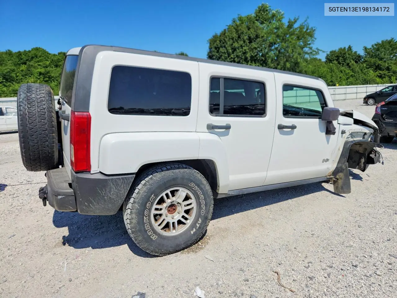 2009 Hummer H3 VIN: 5GTEN13E198134172 Lot: 60937666