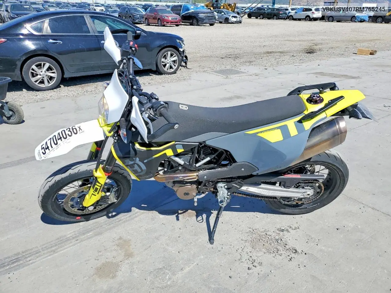 2024 Husqvarna Supermoto 701 VIN: VBKUSV407RM765245 Lot: 54704036