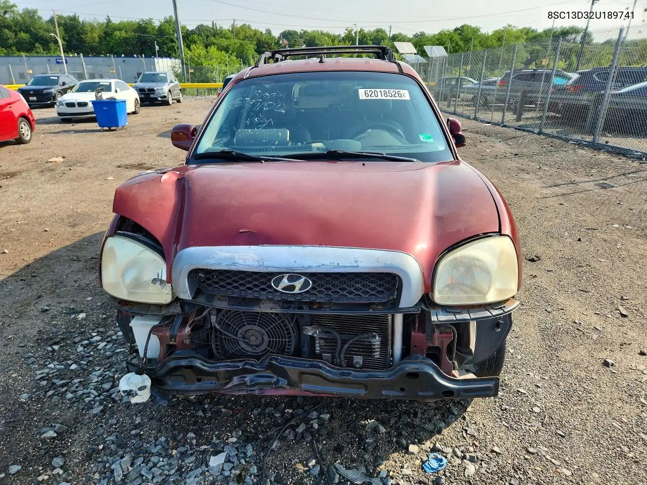 2002 Hyundai Santa Fegl VIN: 8SC13D32U189741 Lot: 62018526