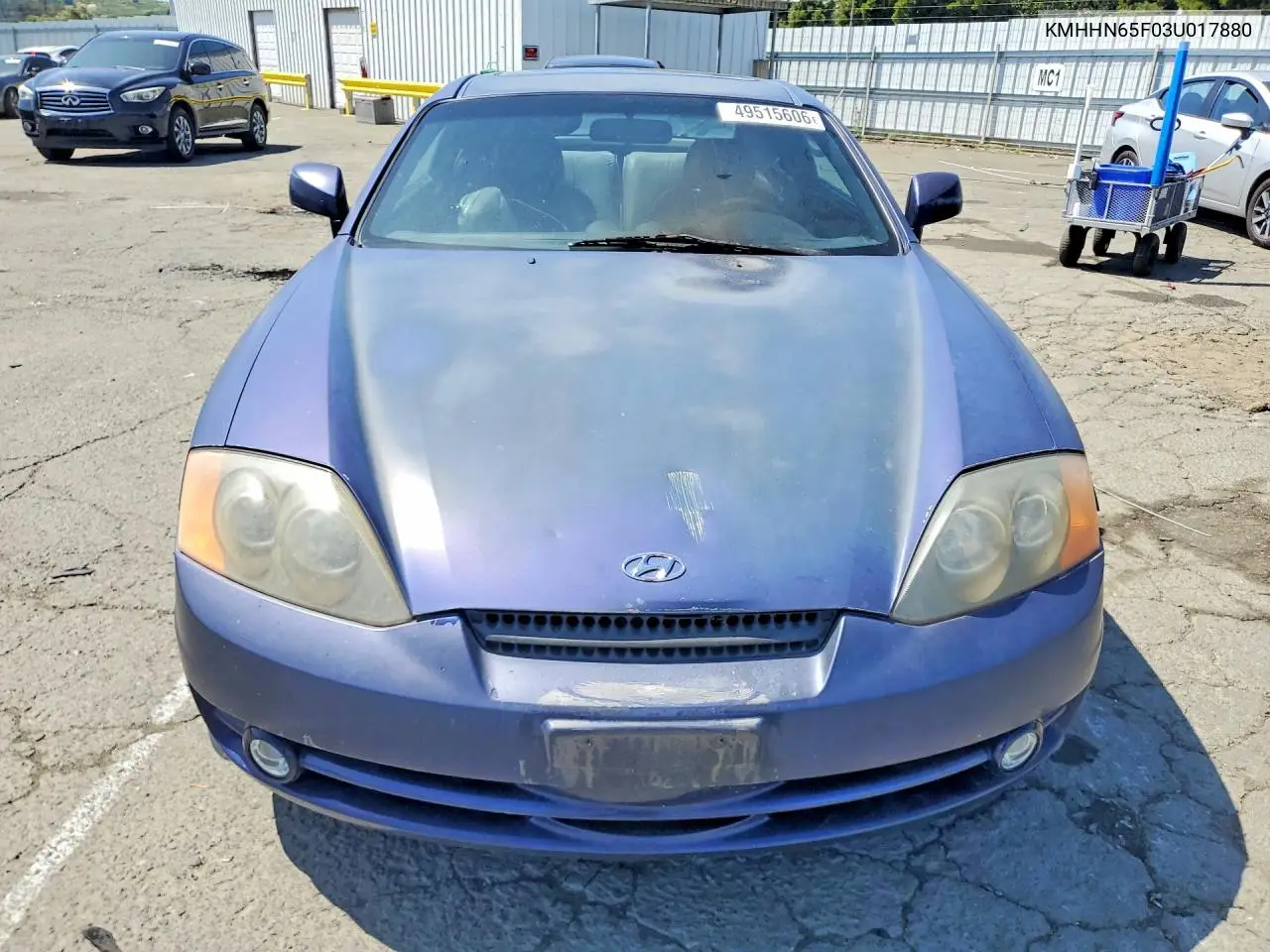 2003 Hyundai Tiburon Gt VIN: KMHHN65F03U017880 Lot: 49515606