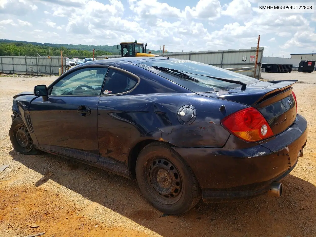 2004 Hyundai Tiburon Base VIN: KMHHM65D94U122808 Lot: 56621276