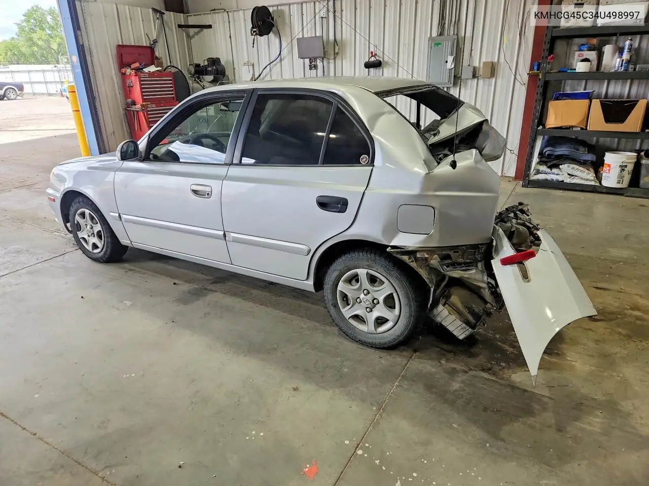 2004 Hyundai Accent Gl VIN: KMHCG45C34U498997 Lot: 57775436