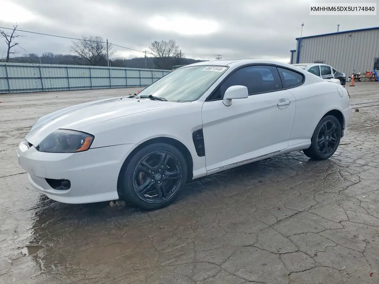 2005 Hyundai Tiburon Gs VIN: KMHHM65DX5U174840 Lot: 45611546
