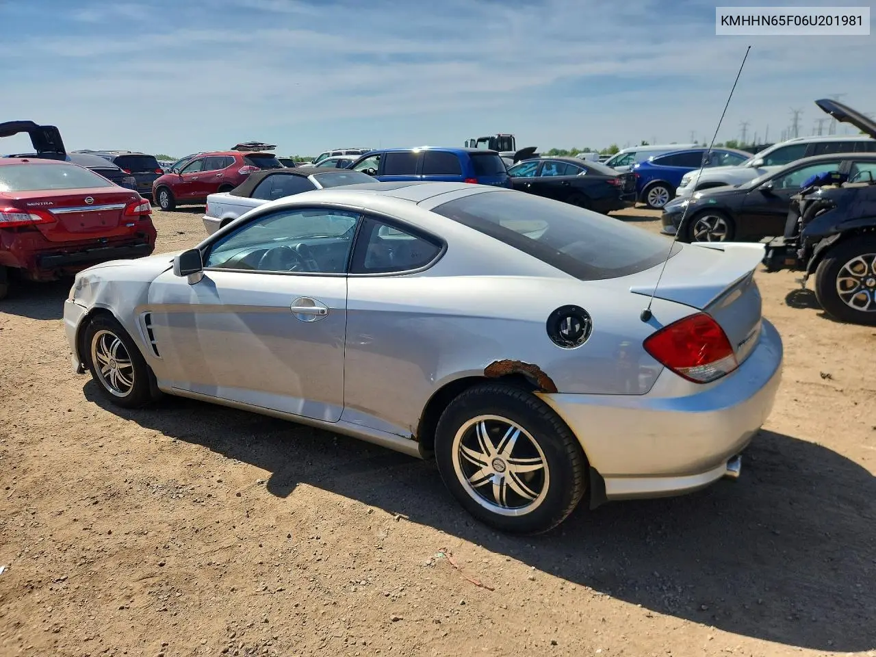 2006 Hyundai Tiburon Gt VIN: KMHHN65F06U201981 Lot: 54673616