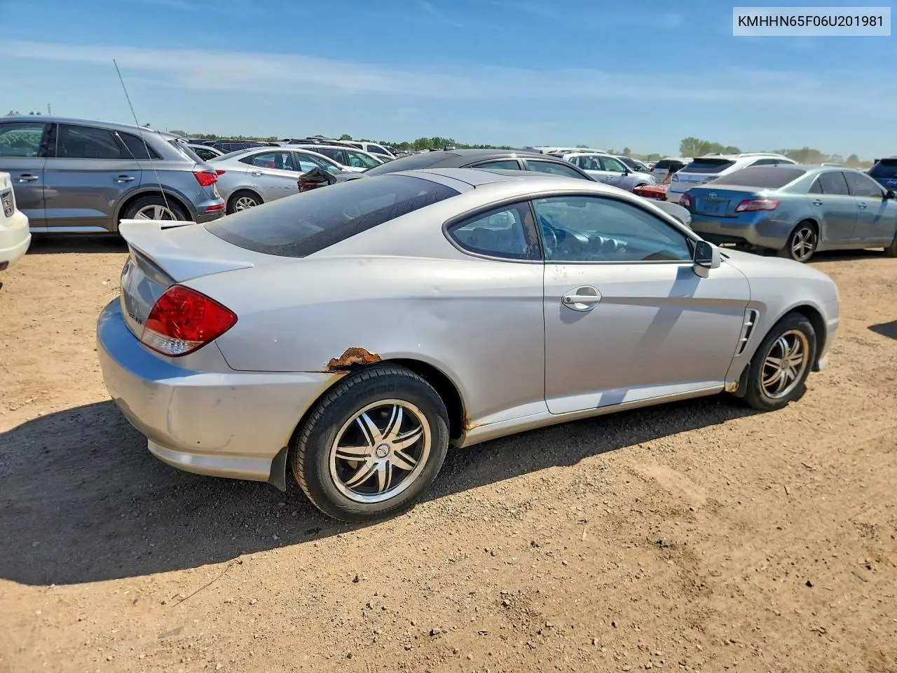 2006 Hyundai Tiburon Gt VIN: KMHHN65F06U201981 Lot: 54673616