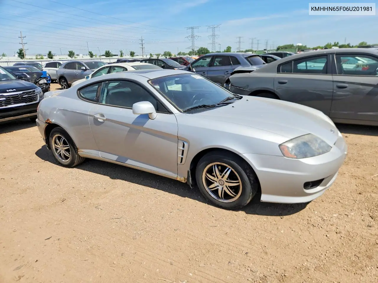 2006 Hyundai Tiburon Gt VIN: KMHHN65F06U201981 Lot: 54673616