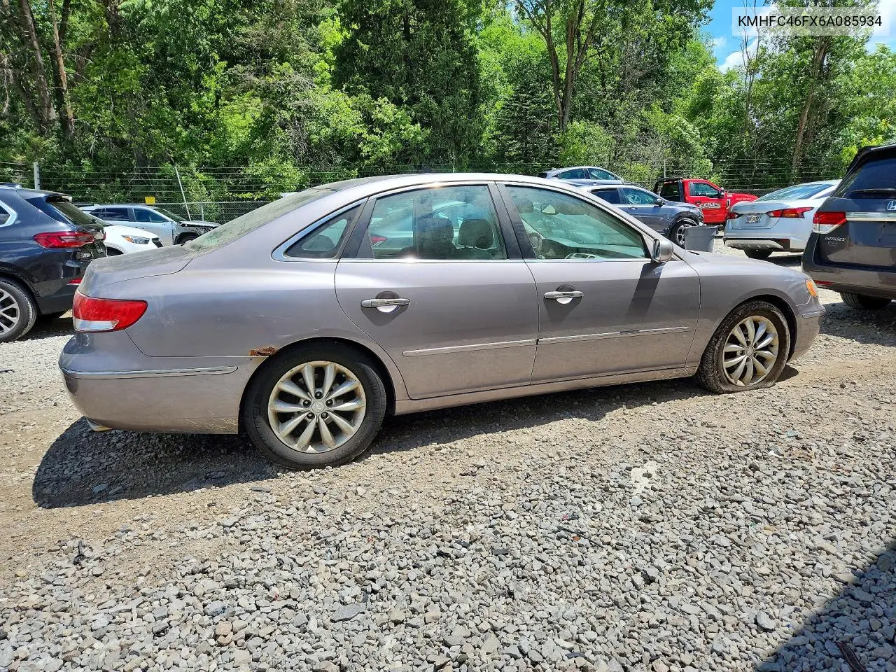 2006 Hyundai Azera Se VIN: KMHFC46FX6A085934 Lot: 57814326