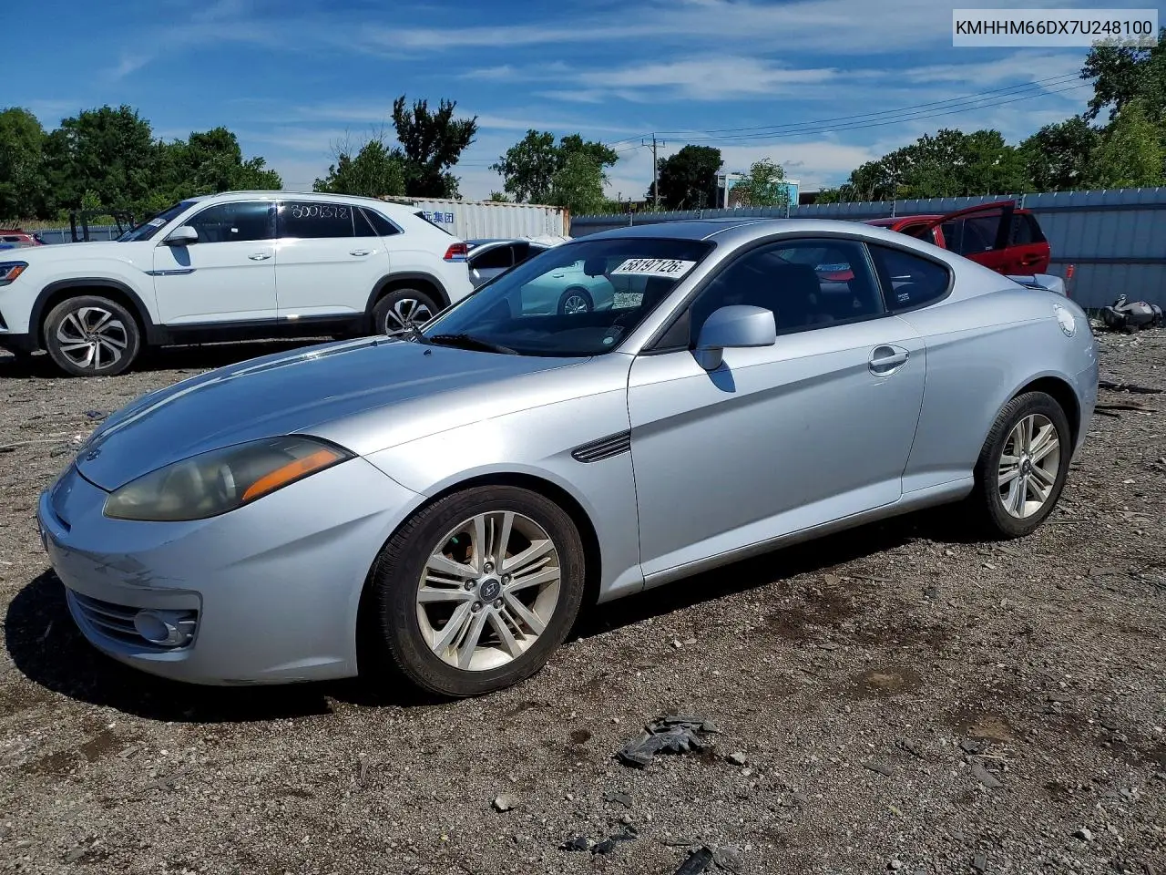 2007 Hyundai Tiburon Gs VIN: KMHHM66DX7U248100 Lot: 58197126
