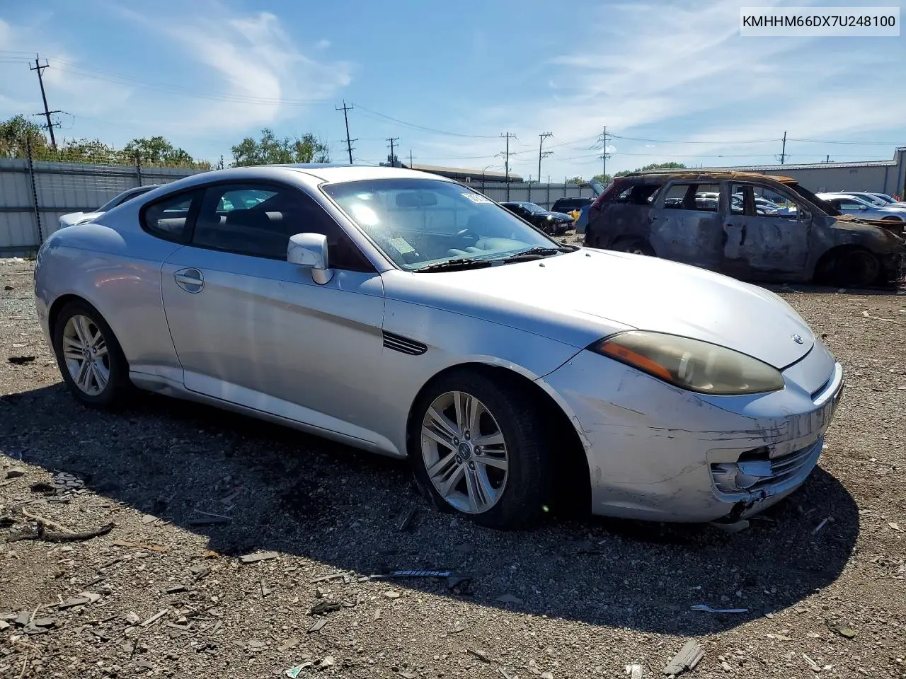 2007 Hyundai Tiburon Gs VIN: KMHHM66DX7U248100 Lot: 58197126