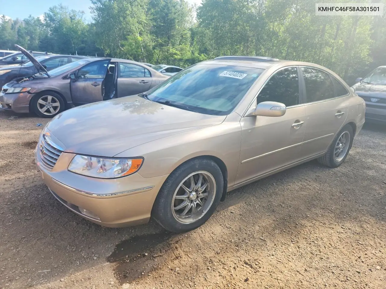 2008 Hyundai Azera Limited VIN: KMHFC46F58A301501 Lot: 57404026
