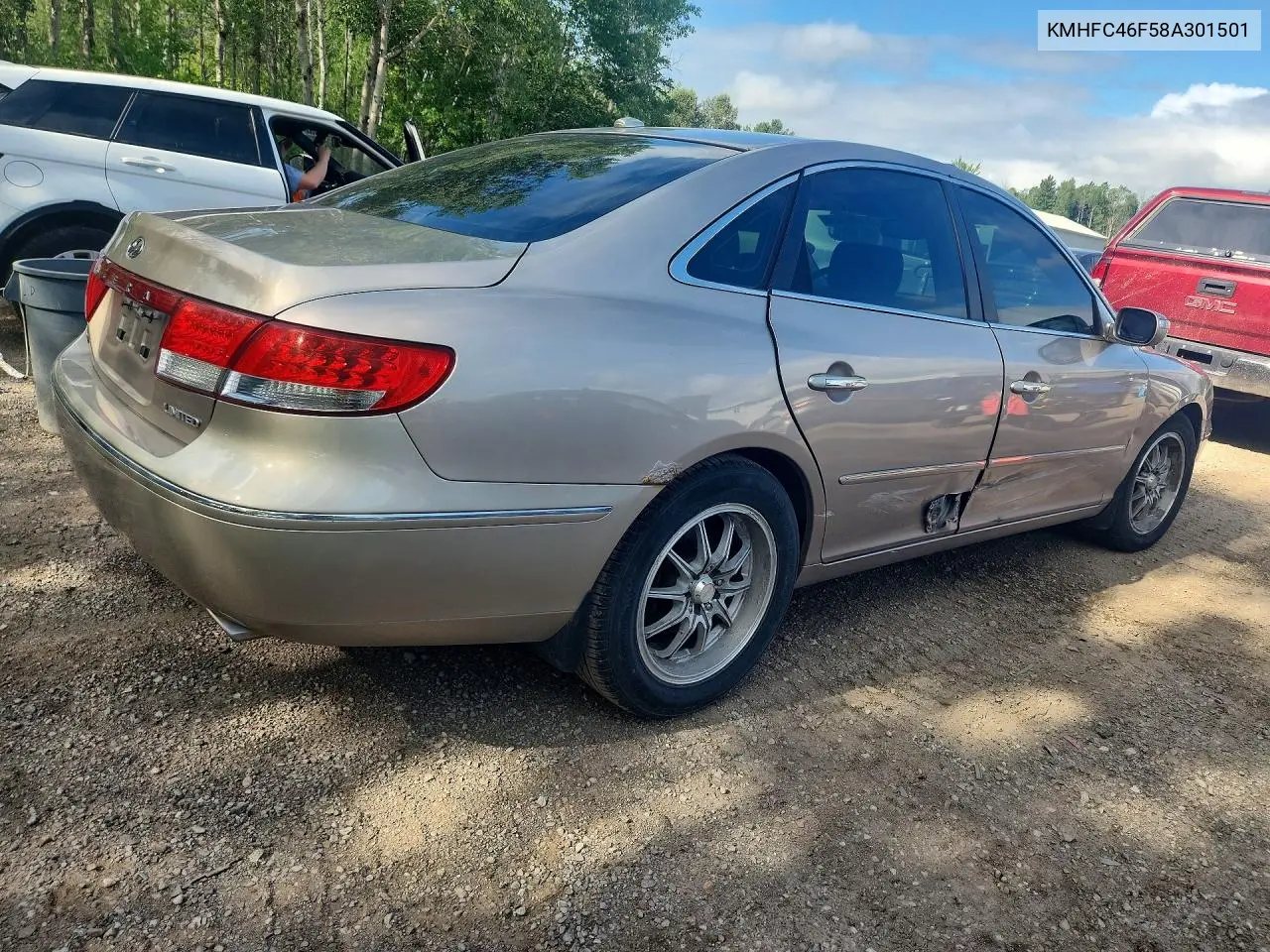 2008 Hyundai Azera Limited VIN: KMHFC46F58A301501 Lot: 57404026