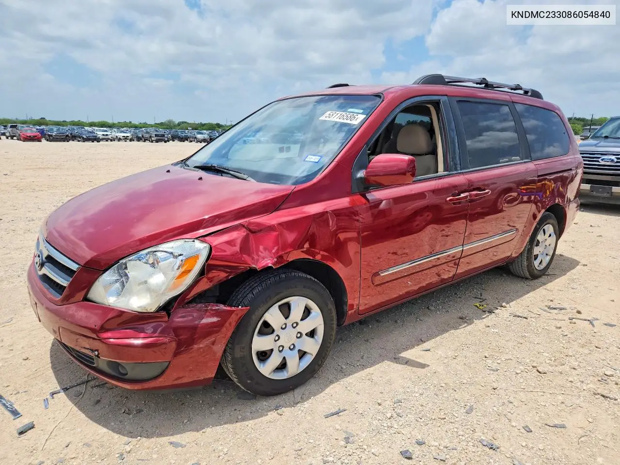 2008 Hyundai Entourage Gls VIN: KNDMC233086054840 Lot: 58116586