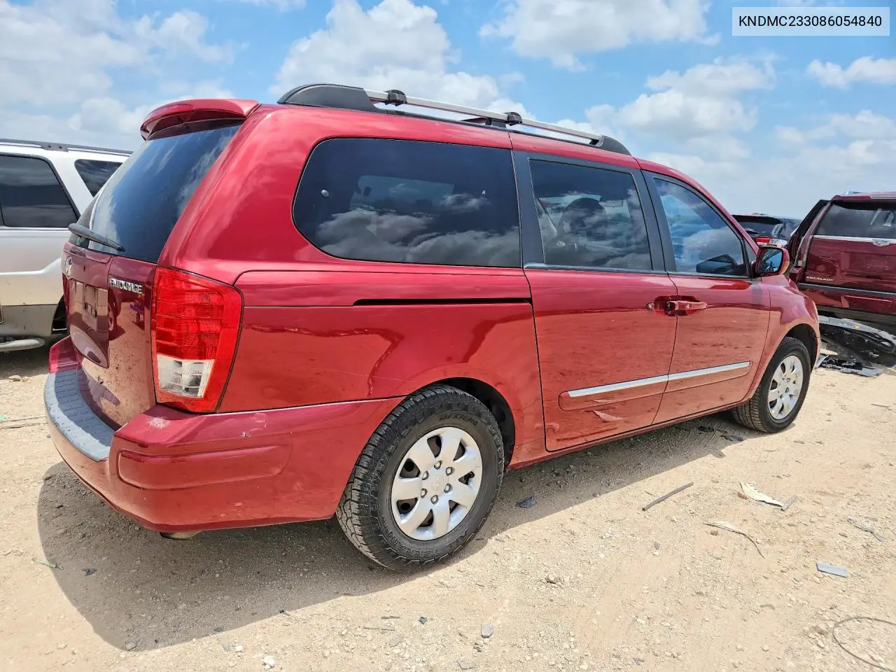 2008 Hyundai Entourage Gls VIN: KNDMC233086054840 Lot: 58116586