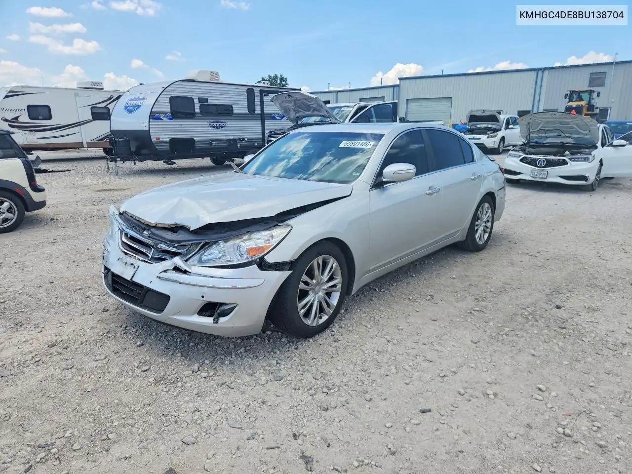 2011 Hyundai Genesis 3.8L VIN: KMHGC4DE8BU138704 Lot: 59801486
