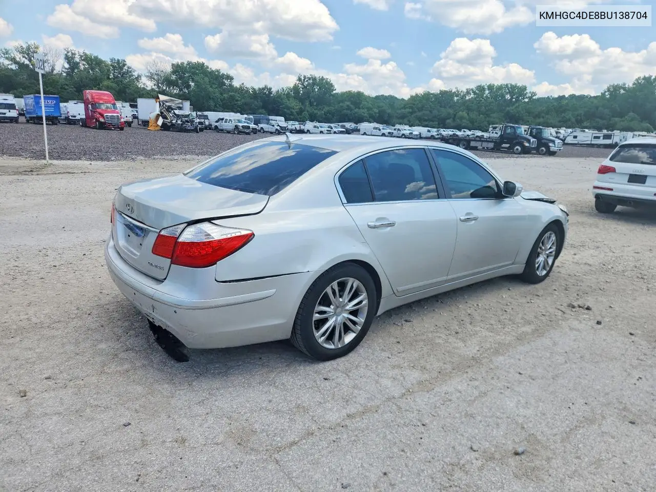 2011 Hyundai Genesis 3.8L VIN: KMHGC4DE8BU138704 Lot: 59801486