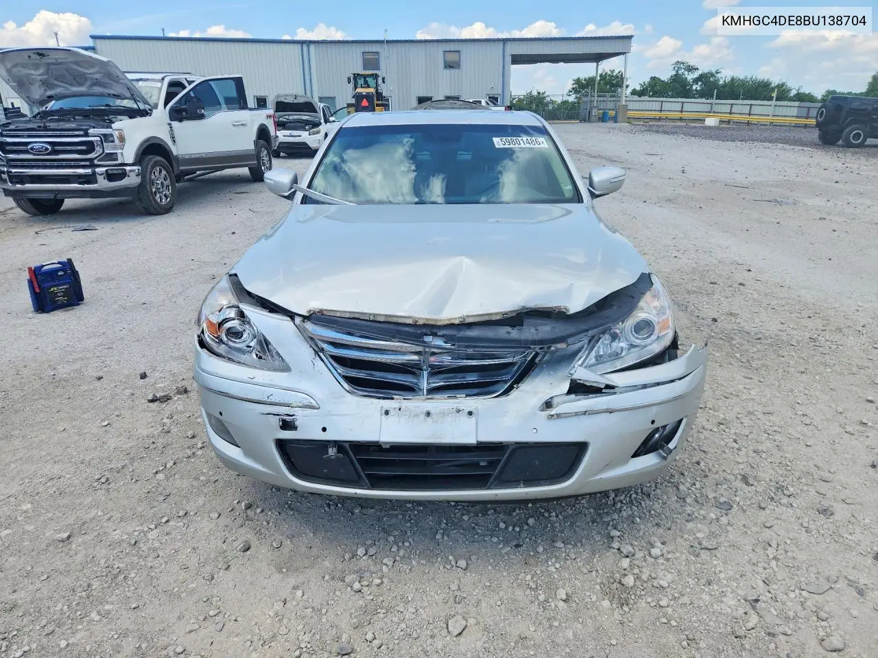 2011 Hyundai Genesis 3.8L VIN: KMHGC4DE8BU138704 Lot: 59801486